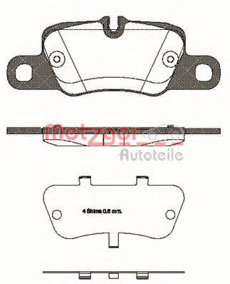 Metzger 1170781 Brake Pad Set, disc brake 1170781
