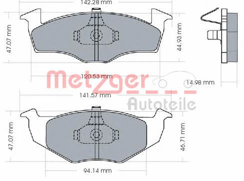 Metzger 1170072 Brake Pad Set, disc brake 1170072