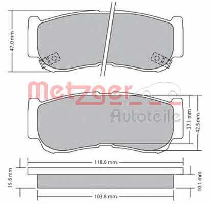 Metzger 1170325 Brake Pad Set, disc brake 1170325