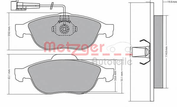 Metzger 1170630 Brake Pad Set, disc brake 1170630