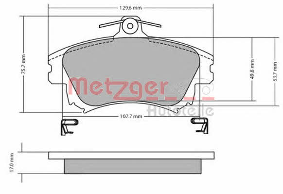 Metzger 1170032 Brake Pad Set, disc brake 1170032