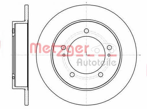 Metzger 6110685 Unventilated front brake disc 6110685