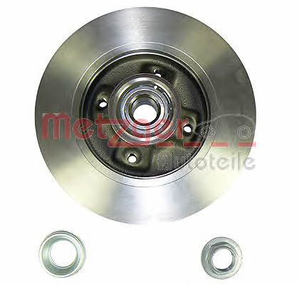 Metzger 6110726 Rear brake disc, non-ventilated 6110726