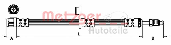 Metzger 4110749 Brake Hose 4110749