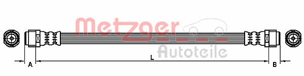 Metzger 4110360 Brake Hose 4110360