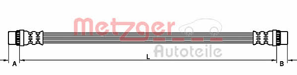 Metzger 4110929 Brake Hose 4110929