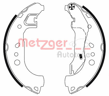 Metzger MG 132 Brake shoe set MG132