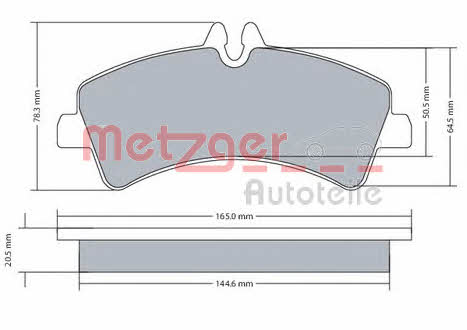 Metzger 1170543 Brake Pad Set, disc brake 1170543