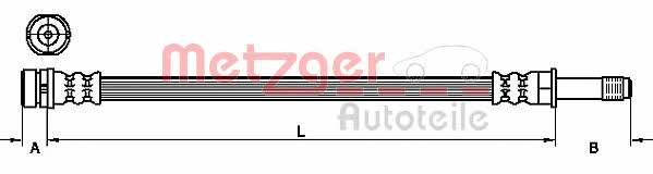 Metzger 4111218 Brake Hose 4111218