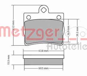 Metzger 1170239 Brake Pad Set, disc brake 1170239