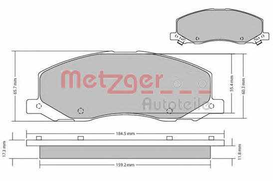 Metzger 1170468 Brake Pad Set, disc brake 1170468