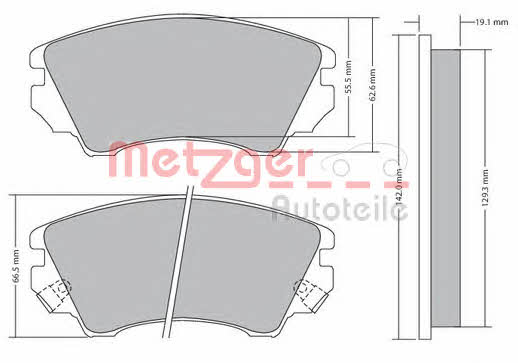 Metzger 1170221 Brake Pad Set, disc brake 1170221
