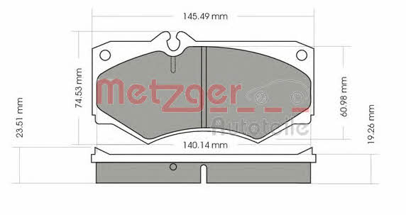 Metzger 1170351 Brake Pad Set, disc brake 1170351