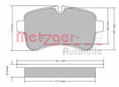 Metzger 1170466 Brake Pad Set, disc brake 1170466