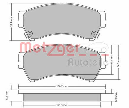 Metzger 1170270 Brake pad set 1170270 1170270 Metzger Brake pad set