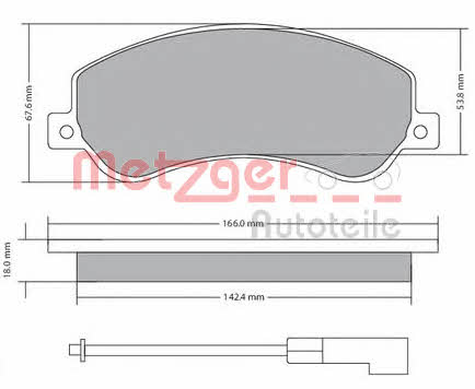 Metzger 1170290 Brake Pad Set, disc brake 1170290