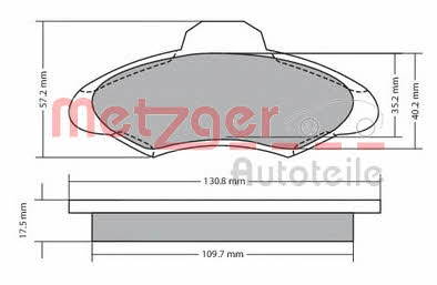 Metzger 1170329 Brake Pad Set, disc brake 1170329