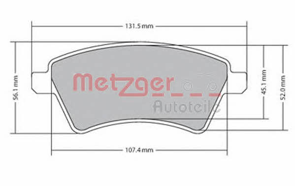 Metzger 1170442 Brake Pad Set, disc brake 1170442
