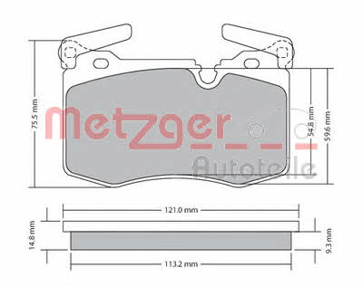 Metzger 1170483 Brake Pad Set, disc brake 1170483
