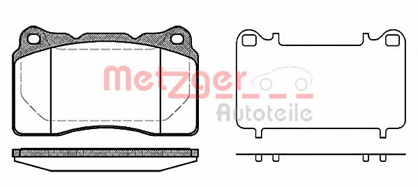 Metzger 1170744 Brake Pad Set, disc brake 1170744