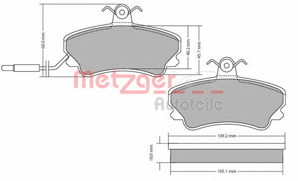 Metzger 1170677 Brake Pad Set, disc brake 1170677