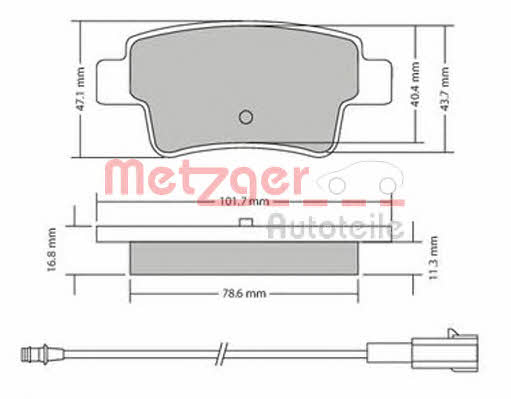 Metzger 1170685 Brake Pad Set, disc brake 1170685