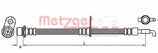 Metzger 4110974 Brake Hose 4110974