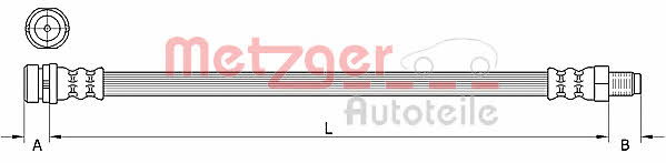 Metzger 4111333 Brake Hose 4111333