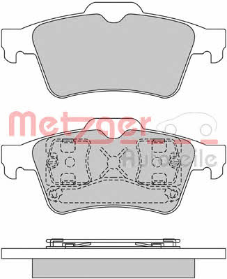 Metzger 1170080 Brake Pad Set, disc brake 1170080