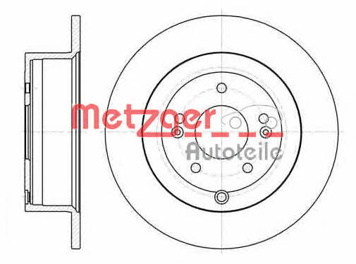 Metzger 61106.00A Brake disc 6110600A