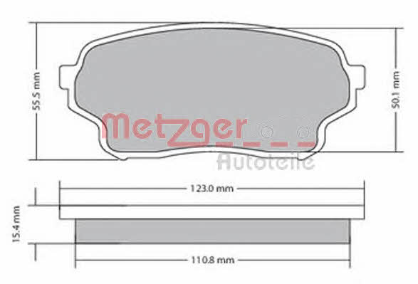 Metzger 1170669 Brake Pad Set, disc brake 1170669