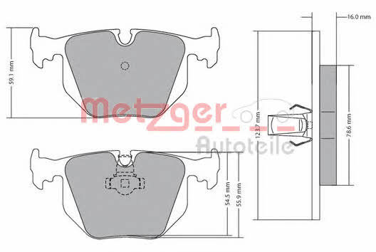 Metzger 1170121 Brake Pad Set, disc brake 1170121
