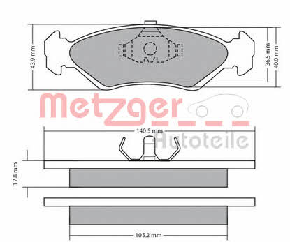 Metzger 1170181 Brake Pad Set, disc brake 1170181