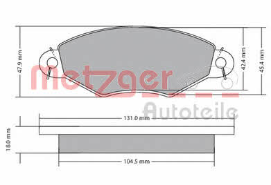 Metzger 1170199 Brake Pad Set, disc brake 1170199