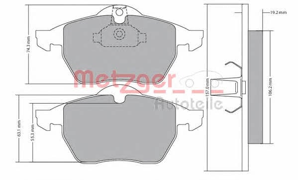 Metzger 1170216 Brake Pad Set, disc brake 1170216