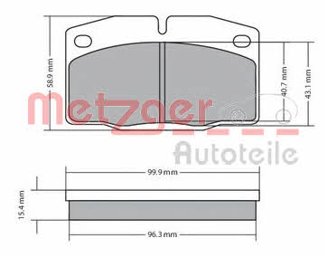 Metzger 1170234 Brake Pad Set, disc brake 1170234