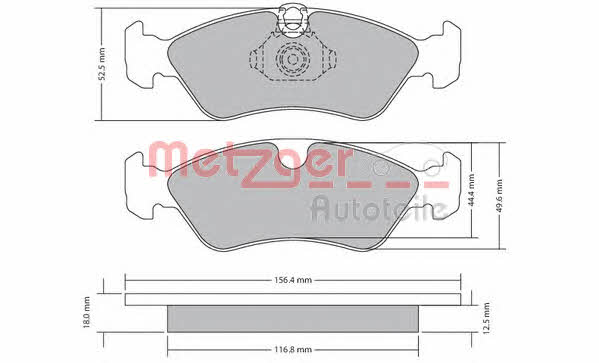 Metzger 1170235 Brake Pad Set, disc brake 1170235