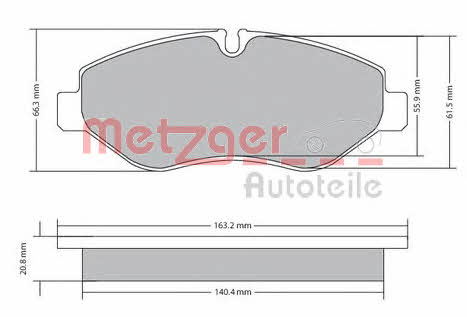Metzger 1170271 Brake Pad Set, disc brake 1170271