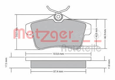 Metzger 1170335 Brake Pad Set, disc brake 1170335