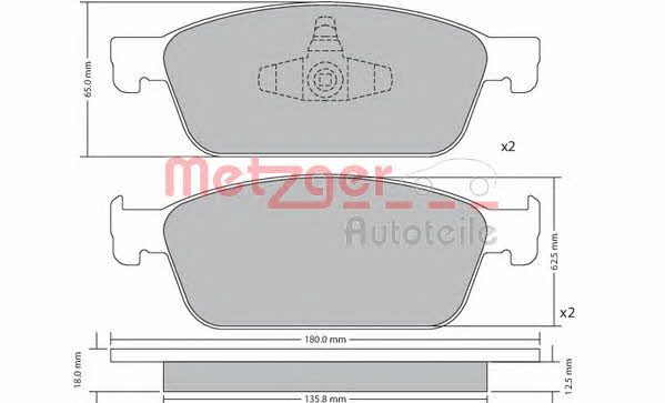 Metzger 1170689 Brake Pad Set, disc brake 1170689