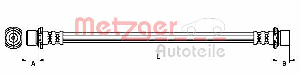 Metzger 4111204 Brake Hose 4111204