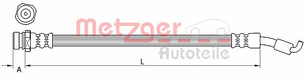 Metzger 4111441 Brake Hose 4111441