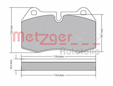 Metzger 1170577 Brake Pad Set, disc brake 1170577