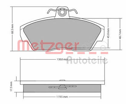 Metzger 1170646 Brake Pad Set, disc brake 1170646