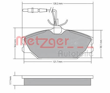 Metzger 1170301 Brake Pad Set, disc brake 1170301