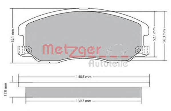 Metzger 1170358 Brake Pad Set, disc brake 1170358