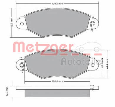 Metzger 1170330 Brake Pad Set, disc brake 1170330
