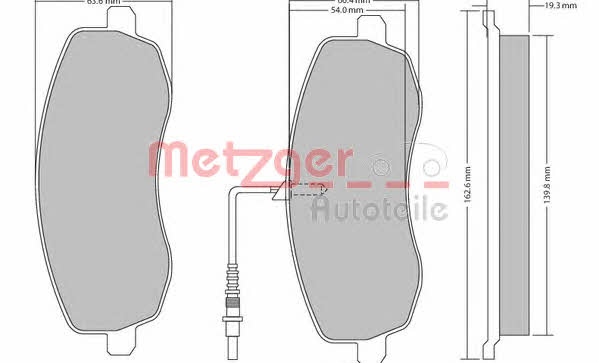 Metzger 1170563 Brake Pad Set, disc brake 1170563