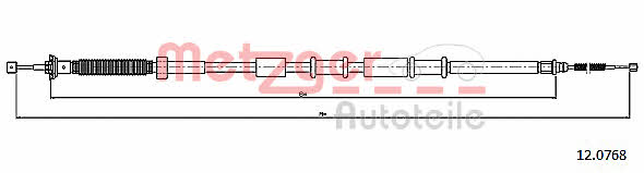 Metzger 12.0768 Cable Pull, parking brake 120768