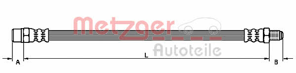 Metzger 4113678 Brake Hose 4113678